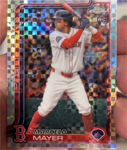 2025 Topps Chrome Update #USC9 Marcelo Mayer X-Fractor — front