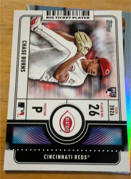 2026 Topps Series 1 Big Ticket Player #BTP-24 Chase Burns — front