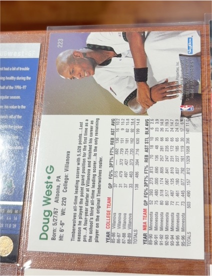 1993-94 SkyBox Premium #118 Doug West Minnesota Timberwolves NBA Basketball Card — front