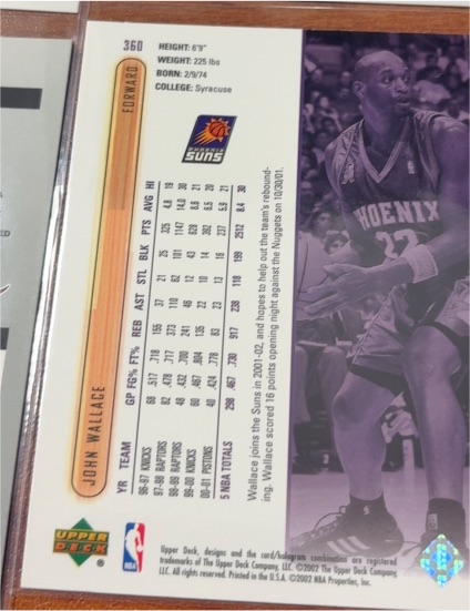 1996-97 Upper Deck #360 John Wallace — front