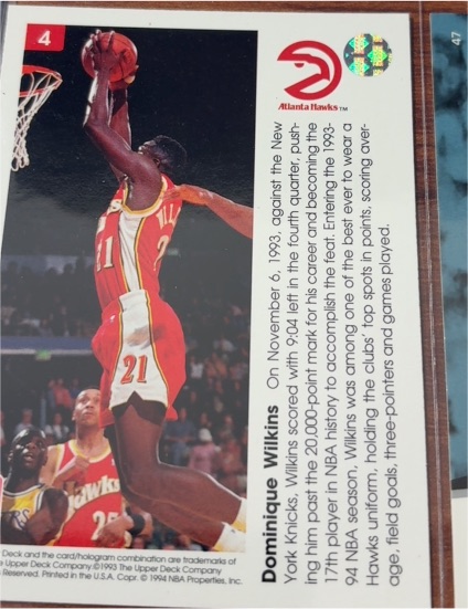 1993-94 Upper Deck Pro View 3D #4 Dominique Wilkins — front