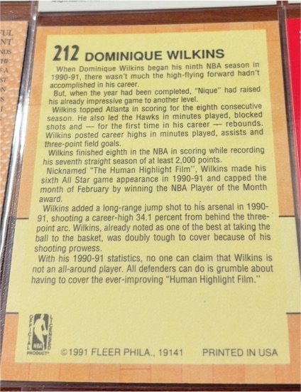 1990-91 Fleer #212 Dominique Wilkins — front