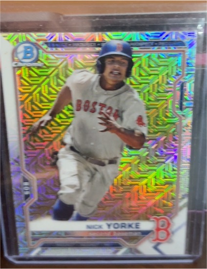 2021 Bowman Chrome #BCP-114 Nick Yorke Mojo Refractor — front