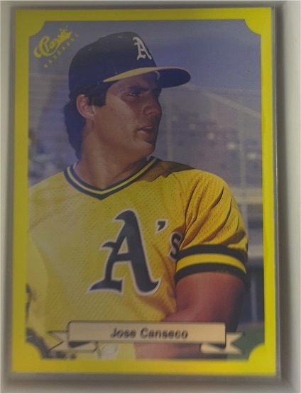 1987 Classic Update Yellow Travel Edition #125 Jose Canseco — front