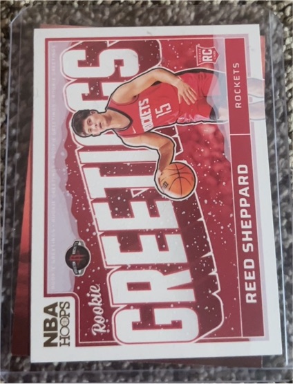 2024-25 Panini NBA Hoops #1 Reed Sheppard Rookie Greetings — front