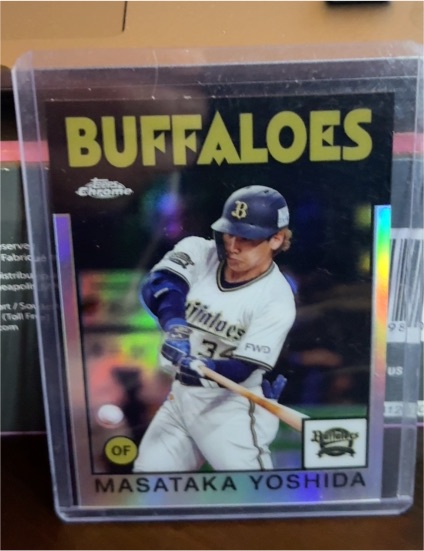 2021 Topps Chrome NPB #86-MY Masataka Yoshida 1986 Orix Buffaloes Refractor Insert SP — front