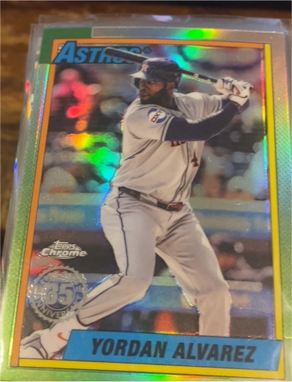 2025 Topps Chrome Update #90CU-7 Yordan Alvarez 1990 Topps 35th Anniversary — front
