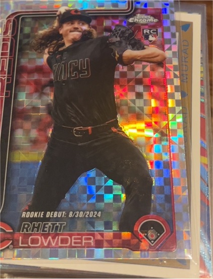2024 Topps Chrome Update #USC110 Rhett Lowder Rookie Debut X-Fractor — front