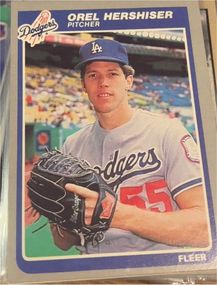 1985 Fleer #371 Orel Hershiser — front