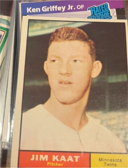 1961 Topps #63 Jim Kaat — front