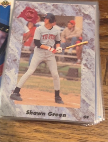 1991 Classic Draft Picks #225 Shawn Green — front