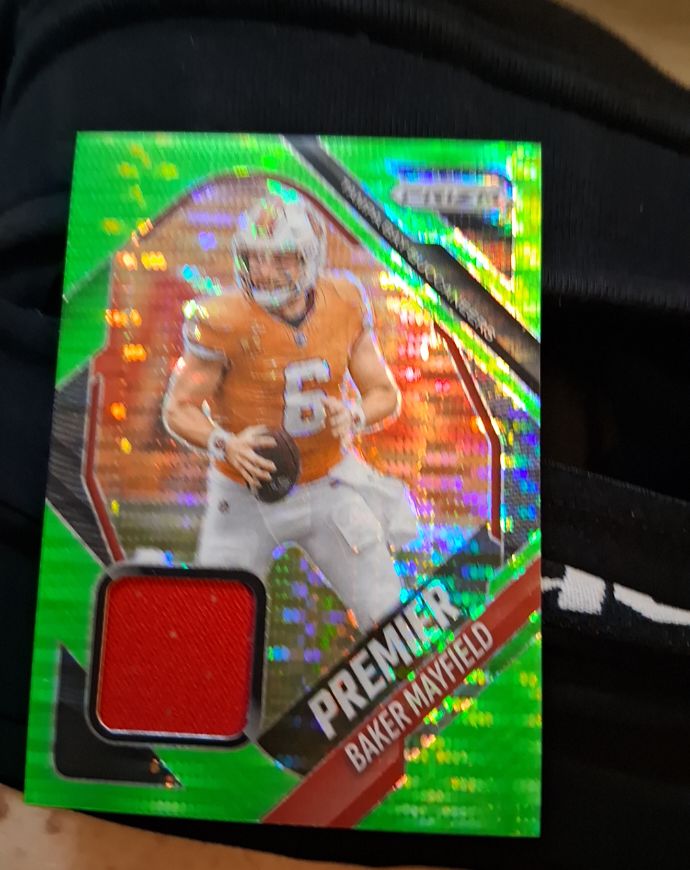 2025 Panini Prizm Premier Jerseys #PJY-BMD Baker Mayfield — front