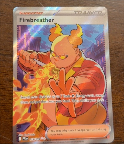 2023 Pokémon Phantasmal Flames #119 Firebreather — front