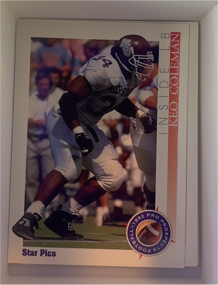 1992 Star Pics #47 Keo Coleman — front