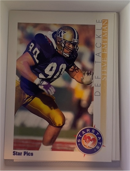 1992 Star Pics #90 Steve Emtman — front