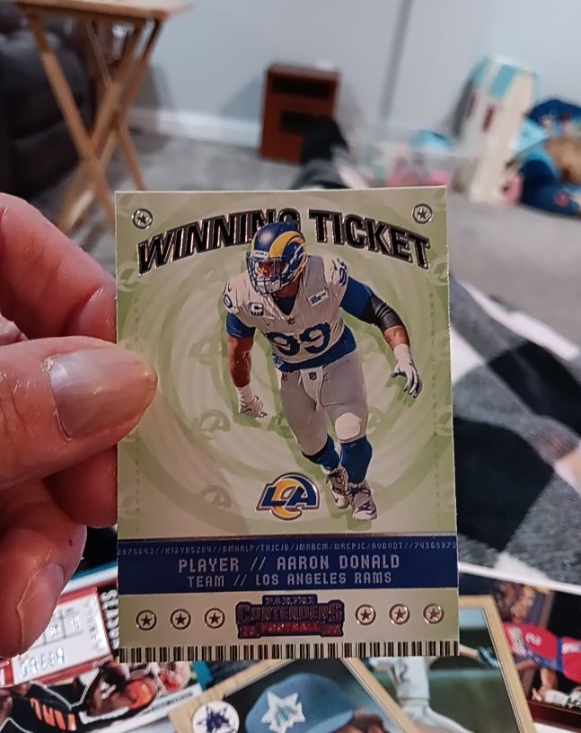 2020 Panini Contenders Winning Ticket #WT10 Aaron Donald — front