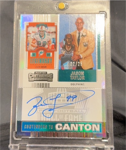 2024 Panini Contenders to Canton #/25 Jason Taylor — front