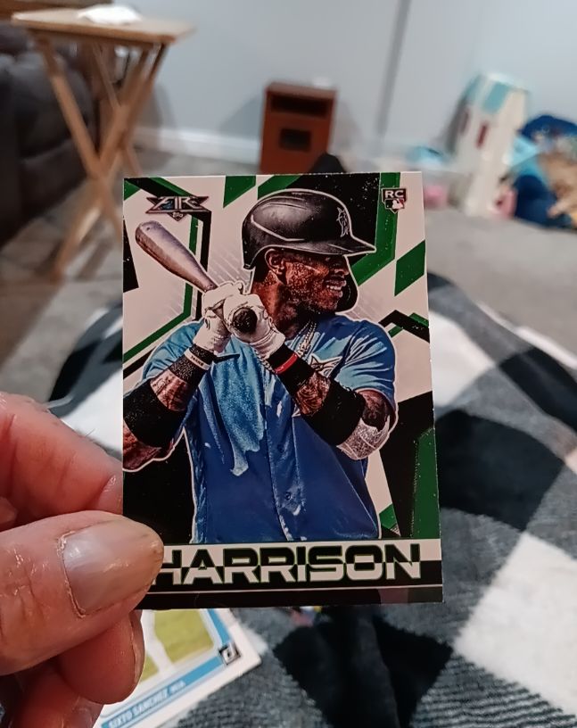 2021 Topps Fire #181 Monte Harrison RC Miami Marlins — front