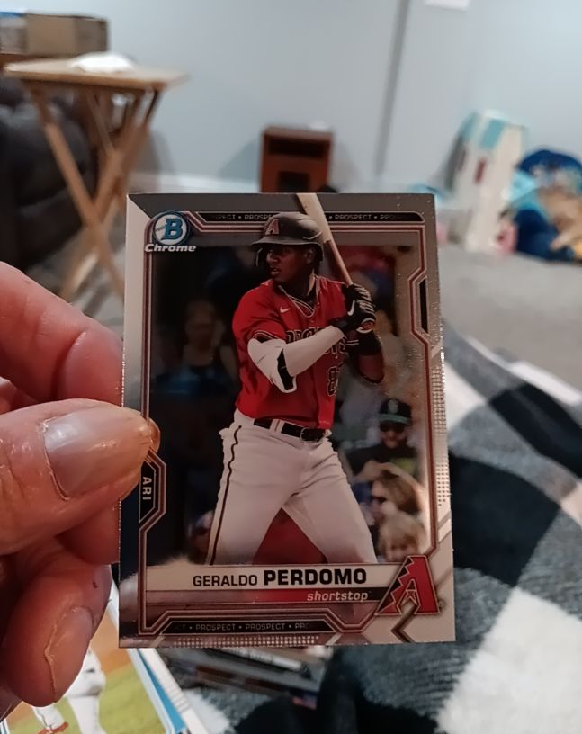 2021 Bowman Chrome Prospects #BCP-109 Geraldo Perdomo — front