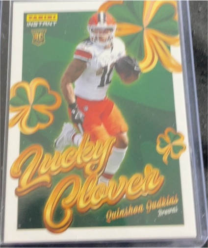2025 Panini Instant #13 Quinshon Judkins Lucky Clover Rookie — front