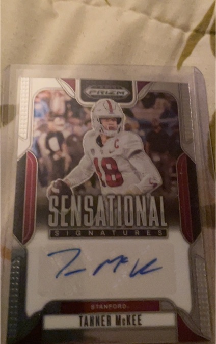 2025 Panini Prizm Draft Picks #SS-TMC Tanner McKee Sensational Signatures Auto — front