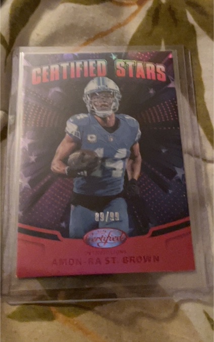 2025 Panini Certified #CST-ASB Amon-Ra St. Brown Certified Stars — front