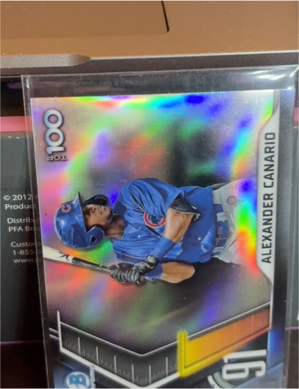 2022 Bowman #BTP-91 Alexander Canario Bowman Scouts' Top 100 Chicago Cubs — front