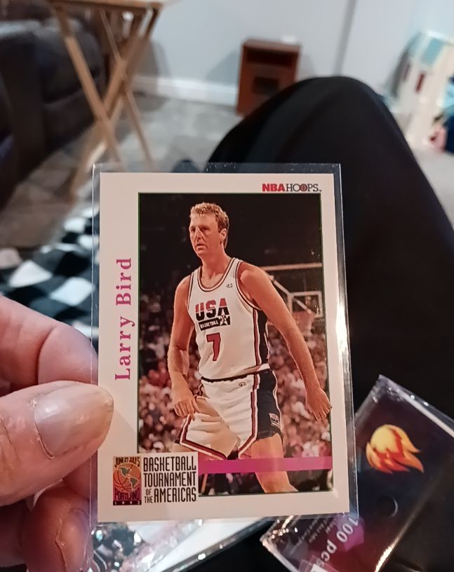1992 SkyBox NBA Hoops #337 Larry Bird Basketball Tournament of the Americas — front