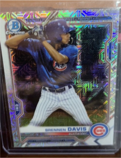 2021 Bowman Chrome Prospects #BCP-65 Brennen Davis Mojo Refractor — front