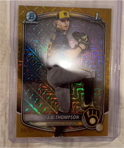 2025 Bowman Draft Chrome #BDC-14 J.D. Thompson — front