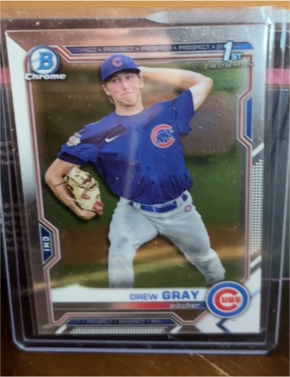 2021 Bowman Chrome Draft #BDC-35 Drew Gray — front