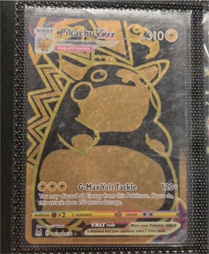 2022 Pokémon TCG Lost Origin Pikachu VMAX Gigantamax TG29/TG30 — front