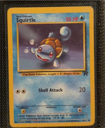 2000 Pokémon Team Rocket #68 Squirtle — front