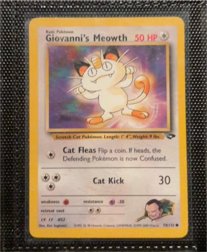 2000 Pokémon Gym Challenge #74 Giovanni's Meowth — front