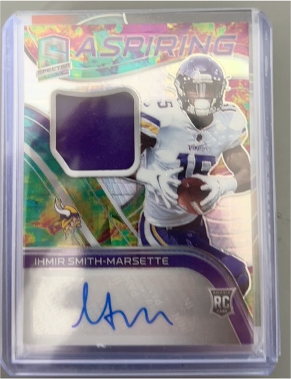 2021 Panini Spectra Aspiring #APA-ISM Ihmir Smith-Marsette Rookie Patch Auto — front