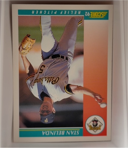 1992 Score #325 Stan Belinda — front