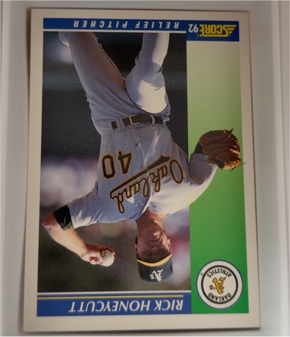 1992 Score #456 Rick Honeycutt — front