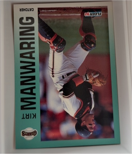 1992 Fleer #641 Kirt Manwaring — front
