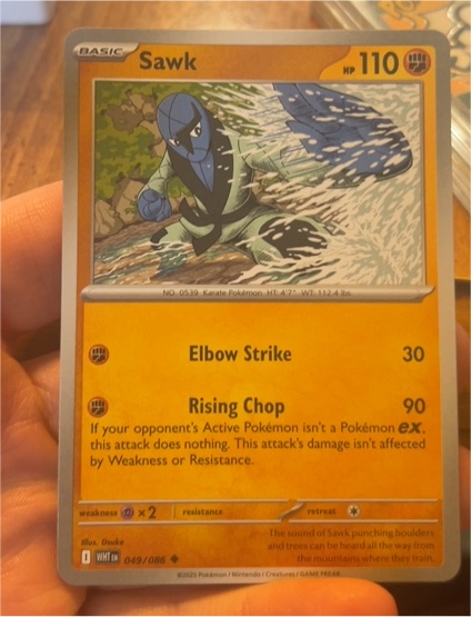 2023 Pokémon SV: White Flare #049 Sawk — front