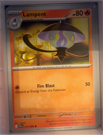 2025 Pokémon SV: White Flare #017 Lampent — front