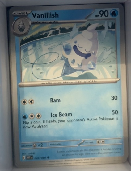 2025 Pokémon SV: White Flare #028 Vanillish — front