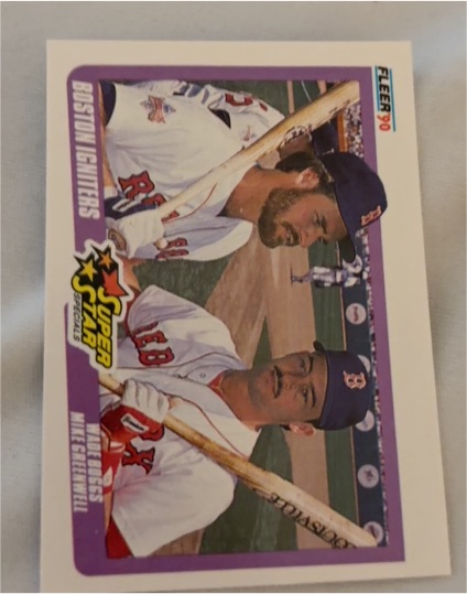 1990 Fleer #632 Wade Boggs / Mike Greenwell Boston Red Sox — front