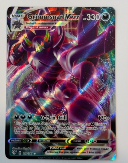 2020 Pokémon Darkness Ablaze #115 Grimmsnarl VMAX — front