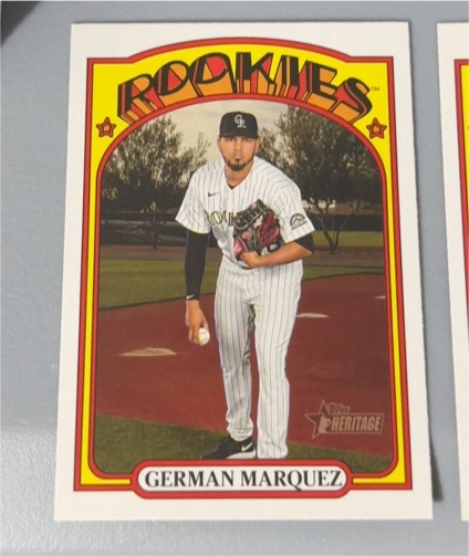 2021 Topps Heritage #153 German Marquez — front