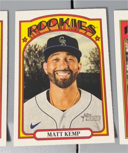 2021 Topps Heritage #348 Matt Kemp — front