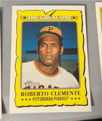 2021 Topps Heritage The Great One #GO Roberto Clemente — front