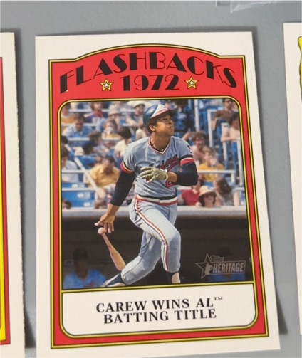 2021 Topps Heritage Flashbacks 1972 #BFB-RC Rod Carew — front