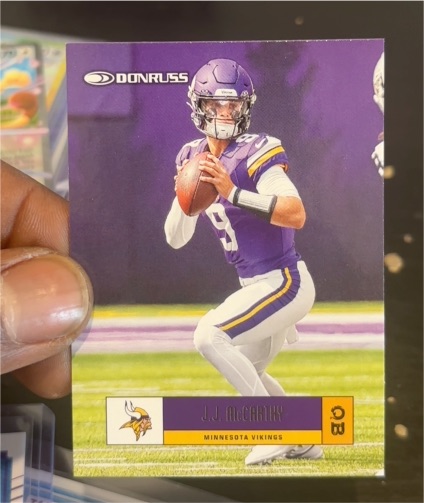 2025 Panini Donruss Retro 2005 #R05-JMC J.J. McCarthy — front