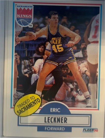 1990-91 Fleer #187 Eric Leckner Sacramento Kings — front