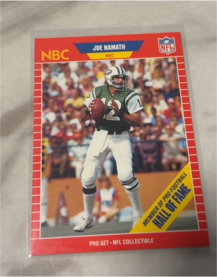 1989 Pro Set #25 Joe Namath — front
